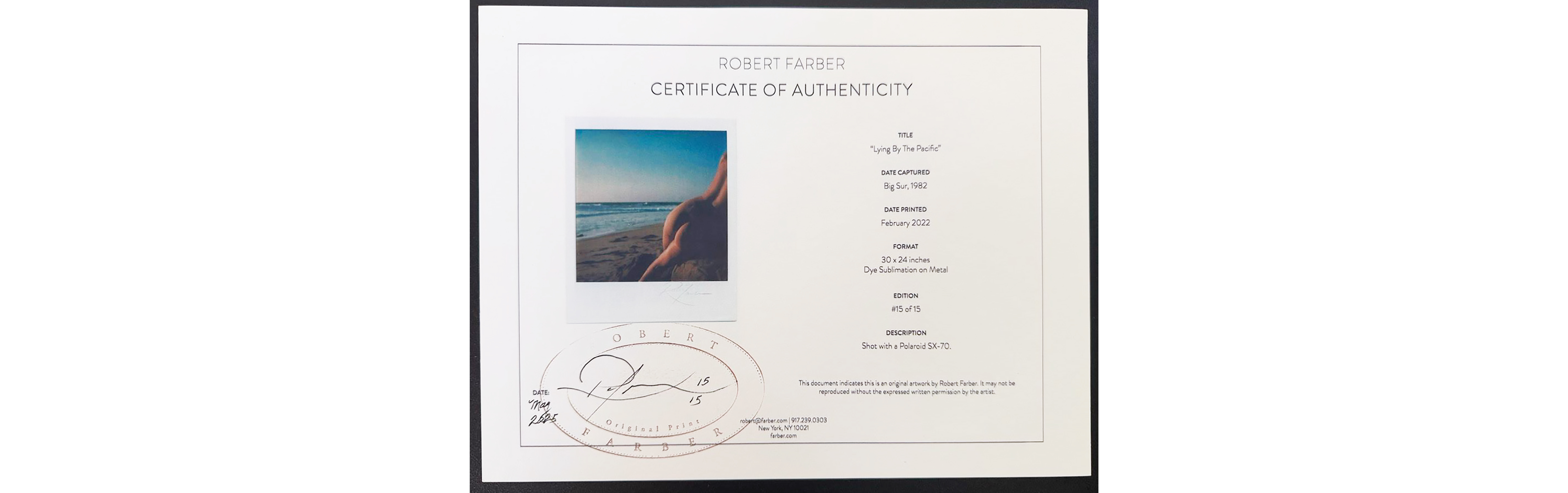 Certificate of Authenticity